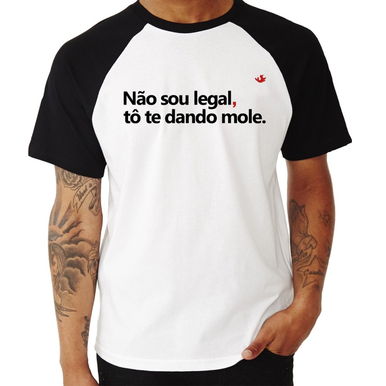 Camiseta Raglan Não sou legal, tô te dando mole