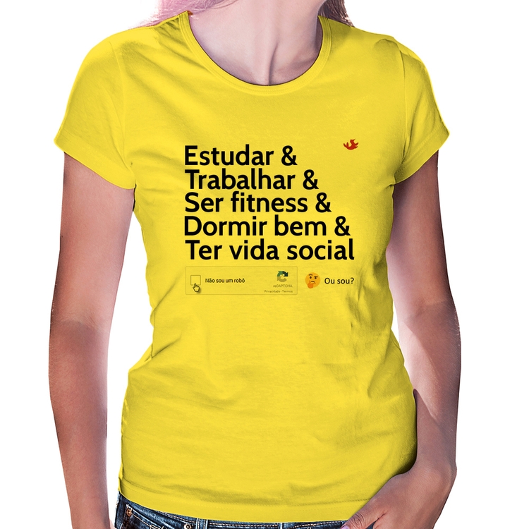 Baby Look Não sou um robô... ou sou? - Amarela