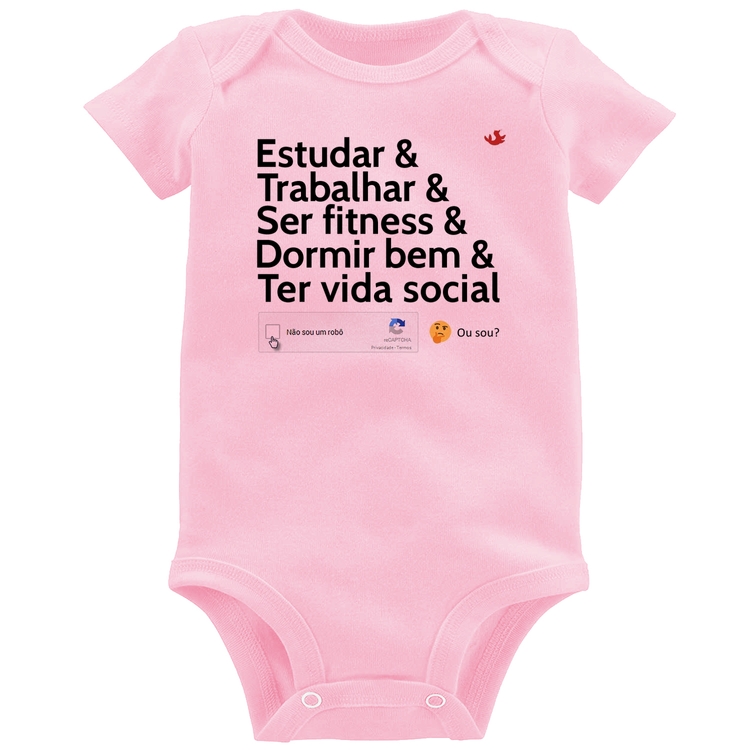 Body Bebê Não sou um robô... ou sou? - Rosa Bebê