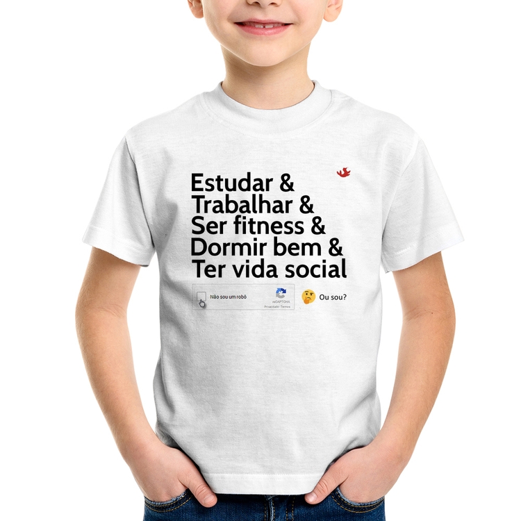 Camiseta Infantil Não sou um robô... ou sou?