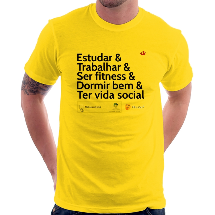 Camiseta Não sou um robô... ou sou? - Amarela