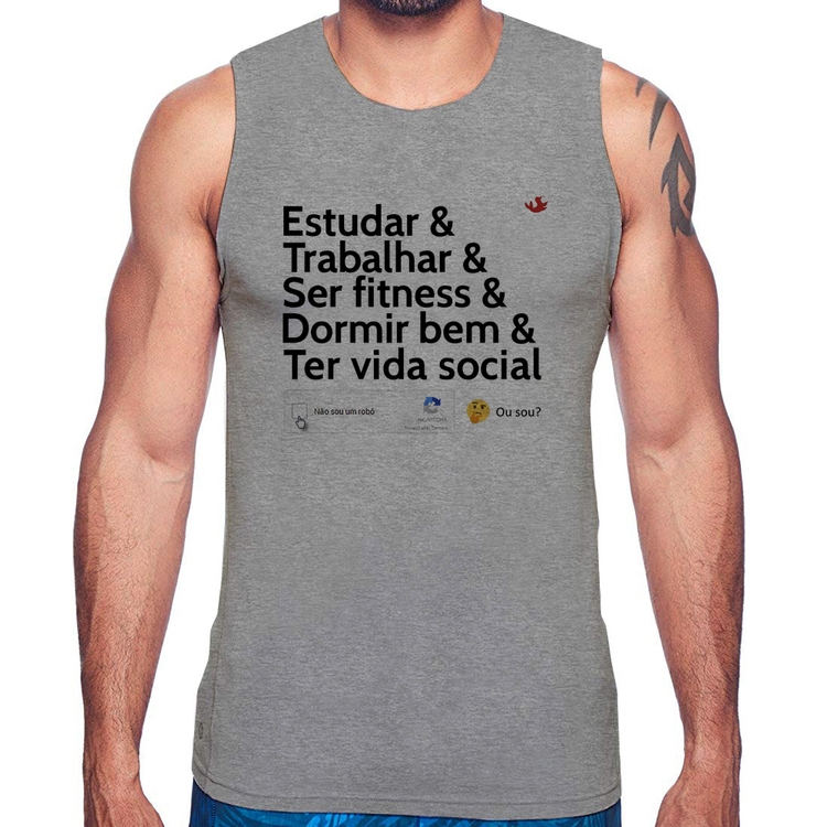 Regata Não sou um robô... ou sou? - Cinza