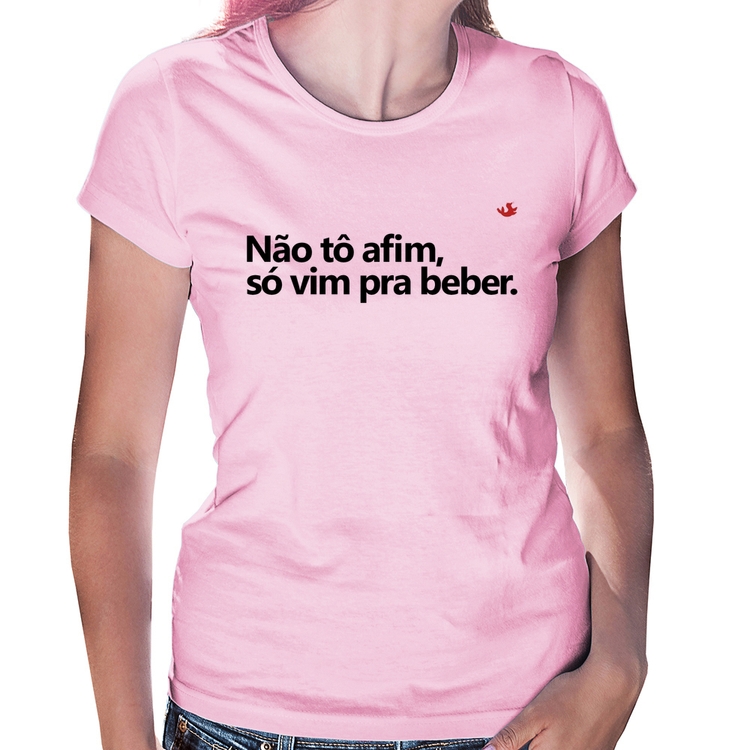 Baby Look Não tô afim, só vim pra beber - Rosa Bebê