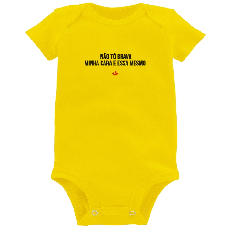 Body Bebê Não tô brava - Amarelo