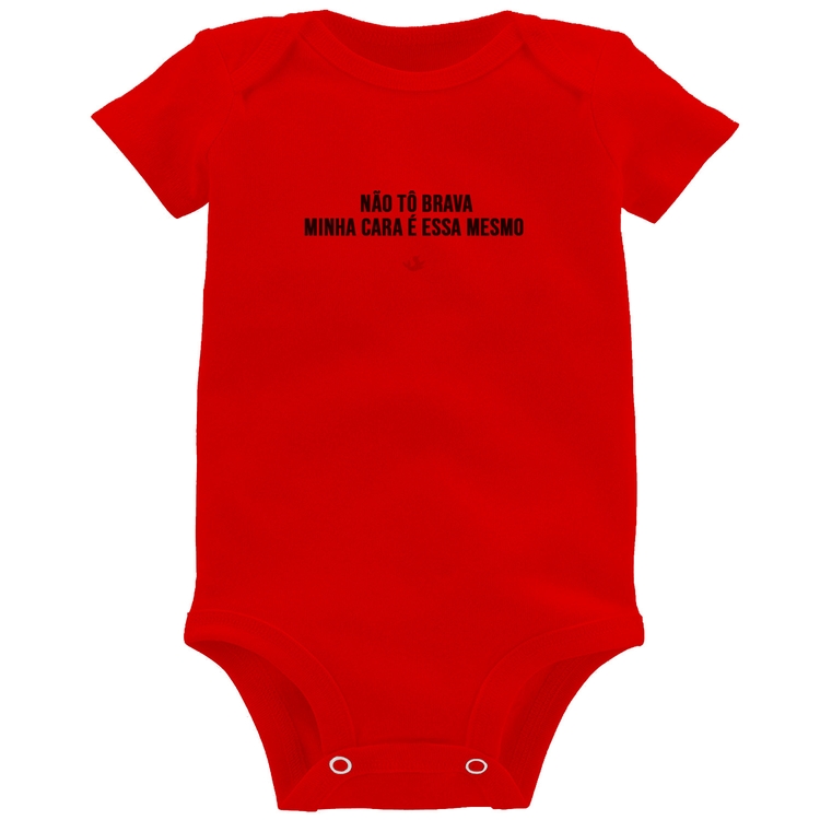 Body Bebê Não tô brava - Vermelho