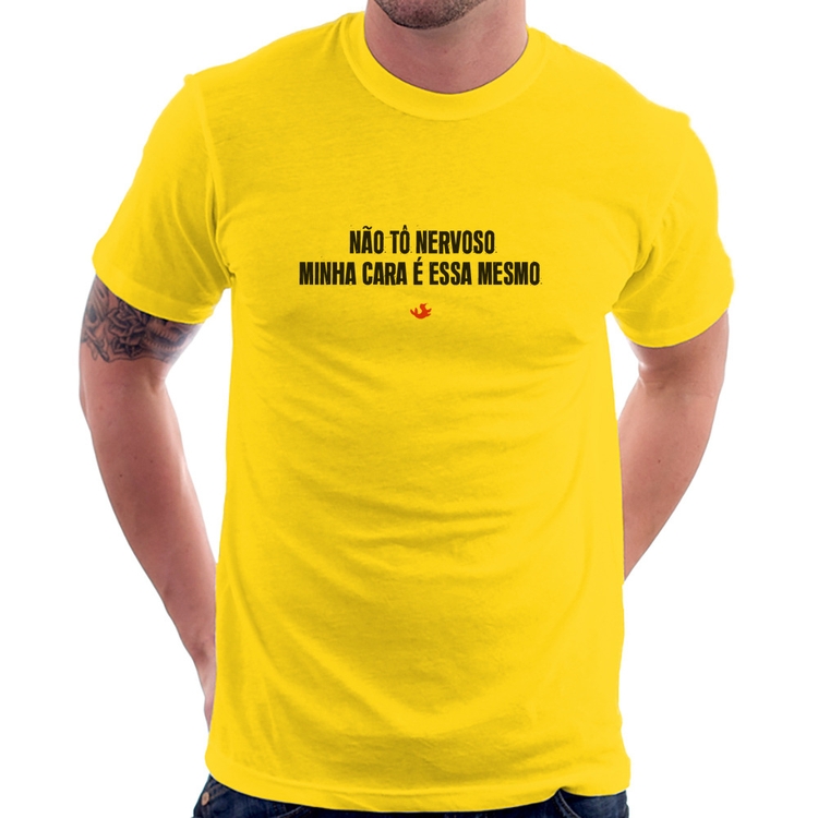 Camiseta Não tô nervoso - Amarela