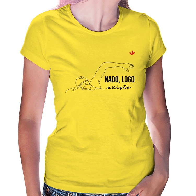 Baby Look Nado, logo existo - Amarela
