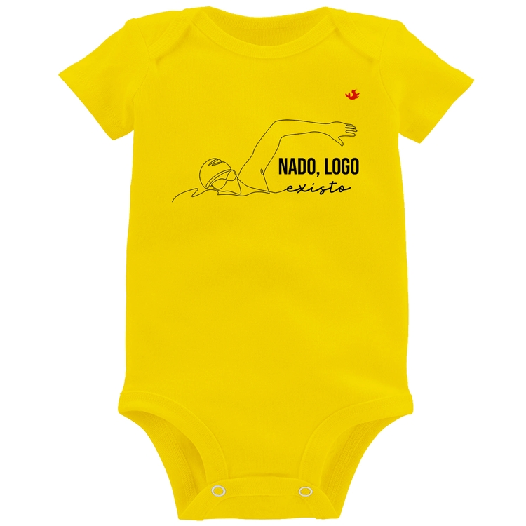 Body Bebê Nado, logo existo - Amarelo