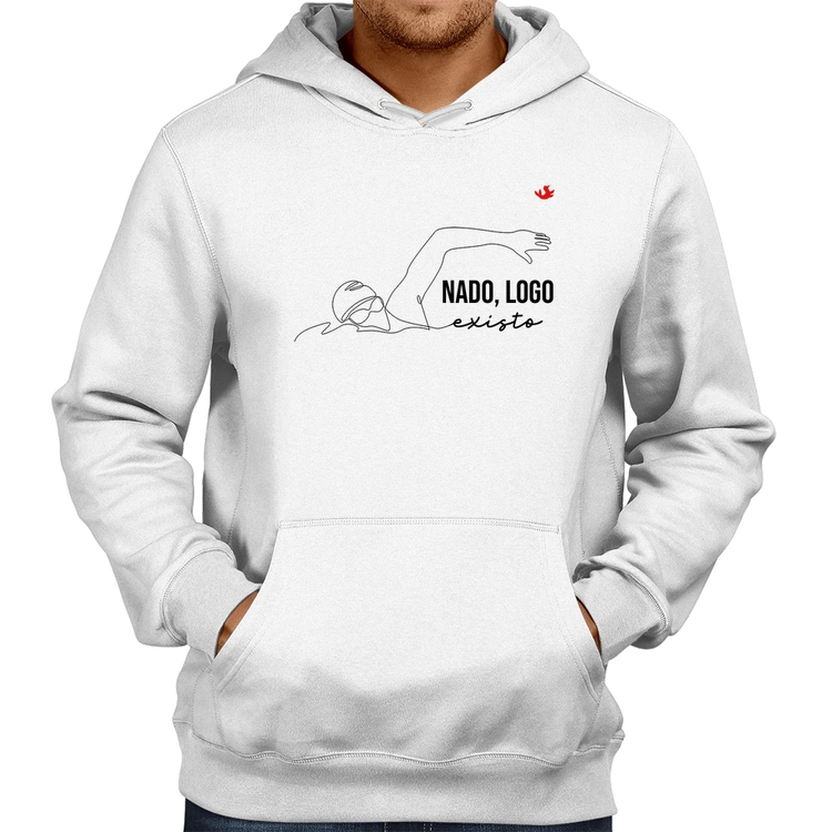Moletom Nado, logo existo - Branco