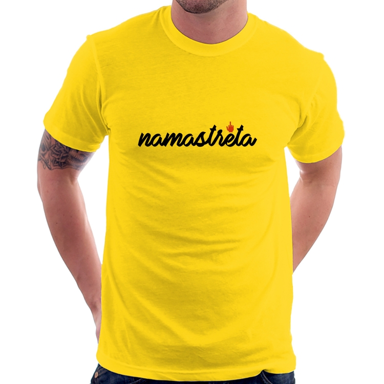 Camiseta namastreta - Amarela
