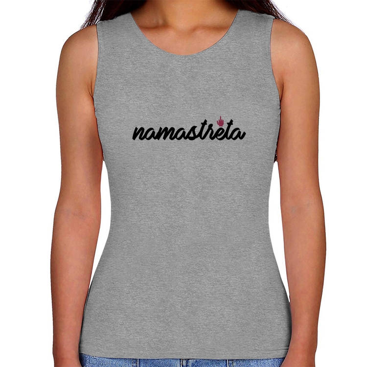 Regata Feminina namastreta - Cinza