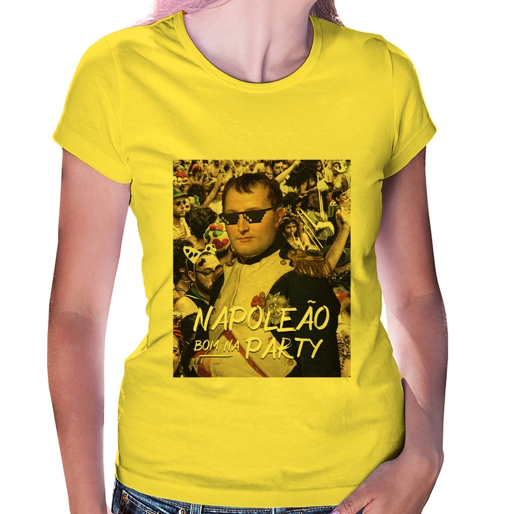 Baby Look Napoleão bom na party - Amarela