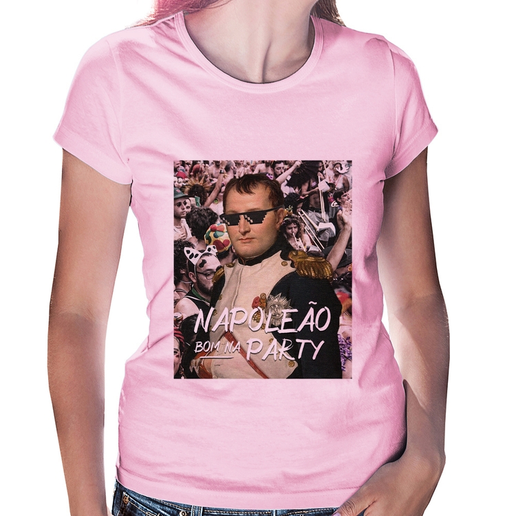 Baby Look Napoleão bom na party - Rosa Bebê