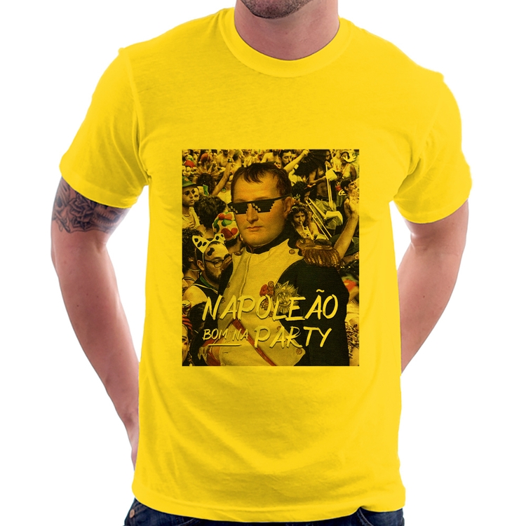 Camiseta Napoleão bom na party - Amarela