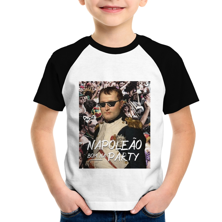 Camiseta Raglan Infantil Napoleão bom na party