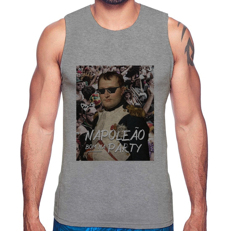 Regata Napoleão bom na party - Cinza