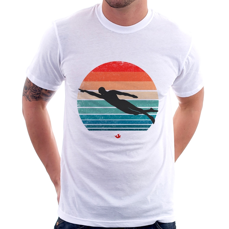 Camiseta Nadador Vintage Sunset