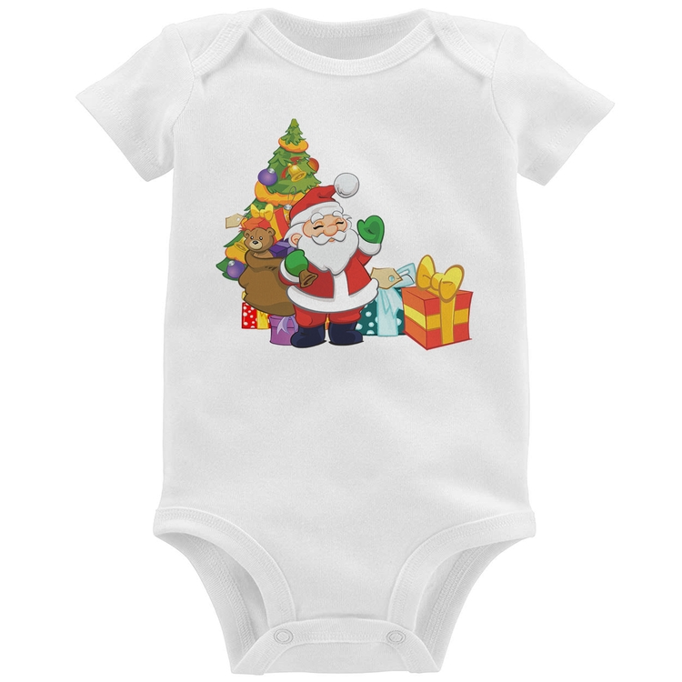 Body Bebê Natal Papai Noel