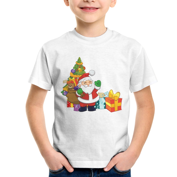 Camiseta Infantil Natal Papai Noel