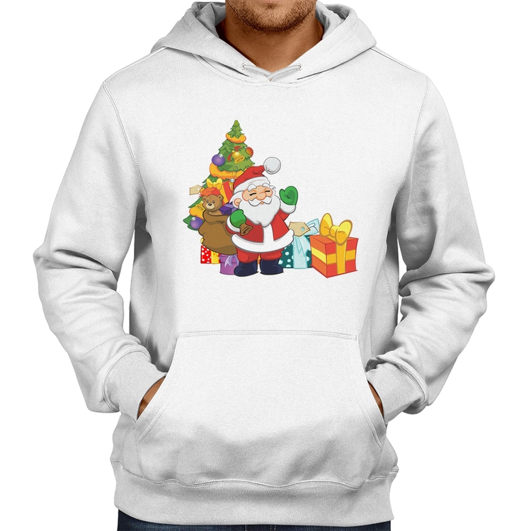 Moletom Natal Papai Noel - Branco