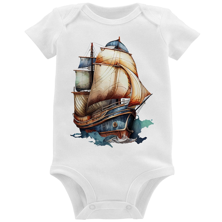 Body Bebê Navio Vintage