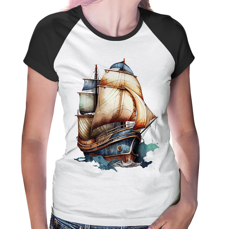 Baby Look Raglan Navio Vintage
