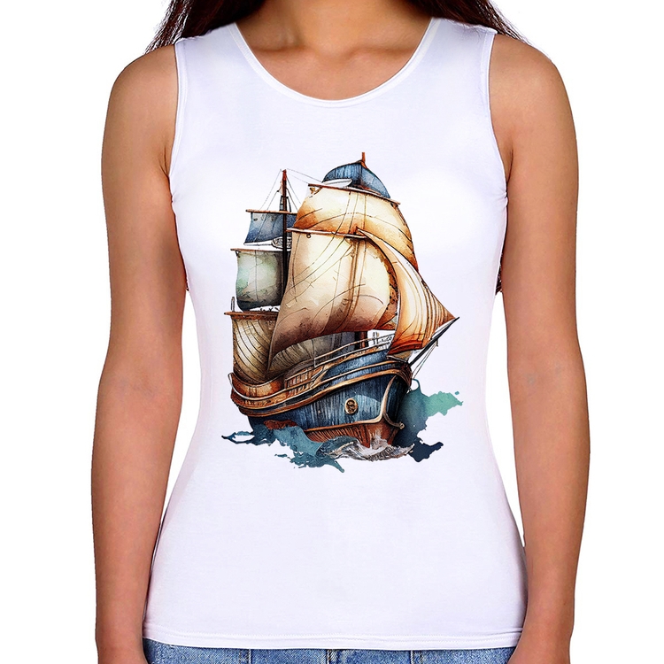 Regata Feminina Navio Vintage