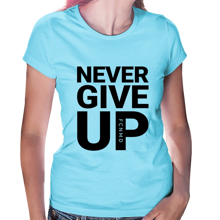 Baby Look Never give up - Azul Bebê