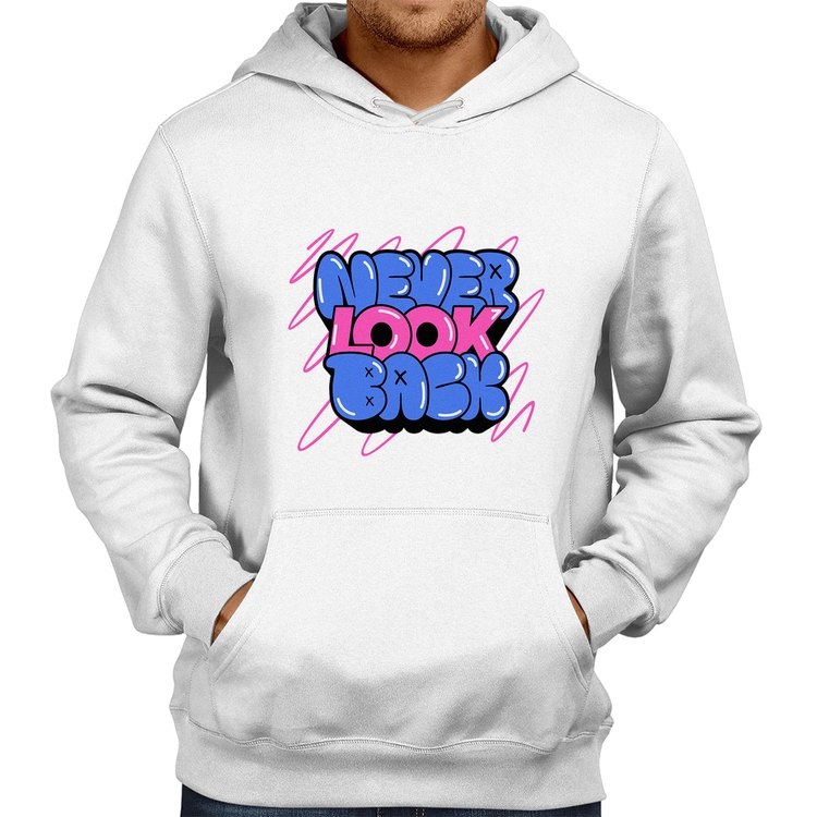 Moletom Never look back - Branco