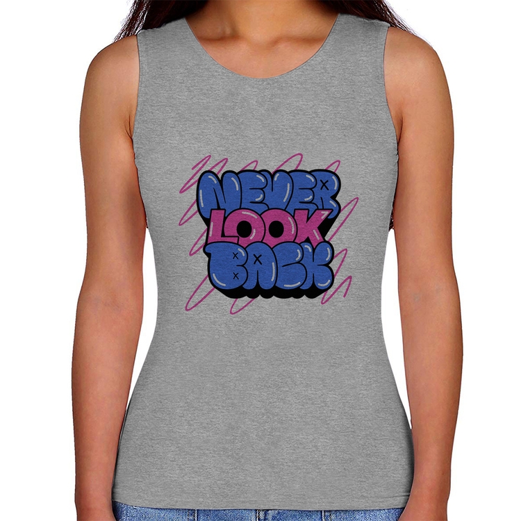 Regata Feminina Never look back - Cinza