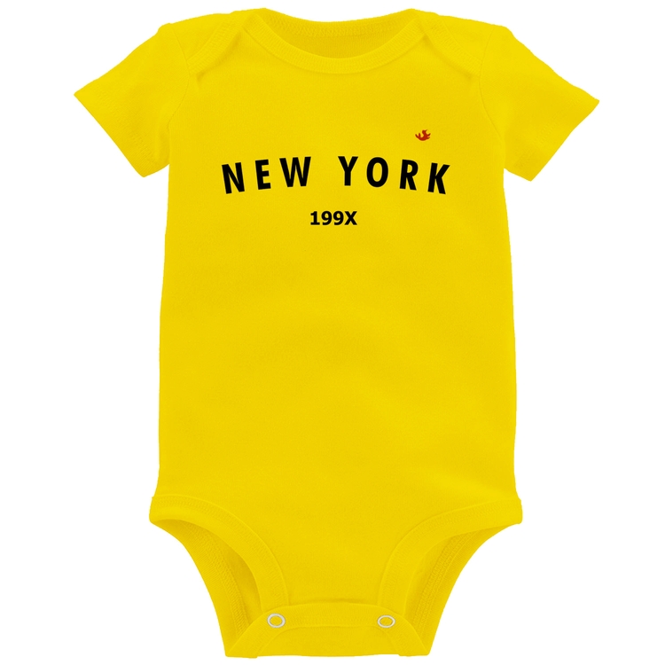 Body Bebê New York 199X - Amarelo