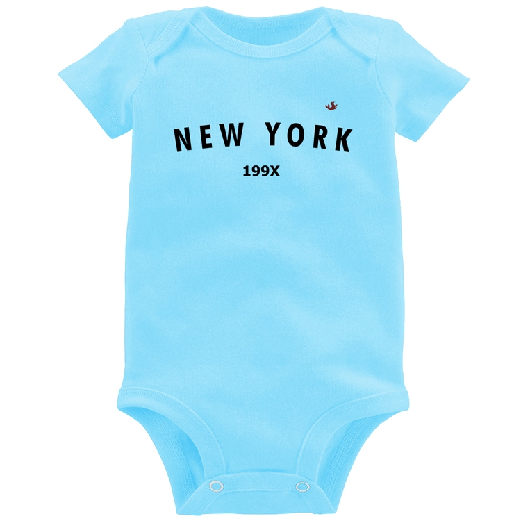 Body Bebê New York 199X - Azul Bebê