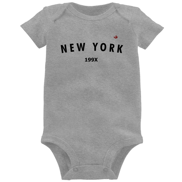 Body Bebê New York 199X - Cinza