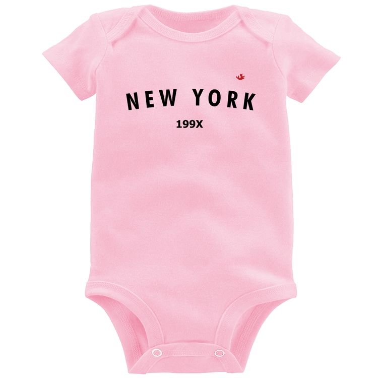 Body Bebê New York 199X - Rosa Bebê