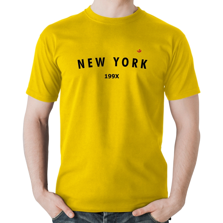 Camiseta Algodão New York 199X - Amarela