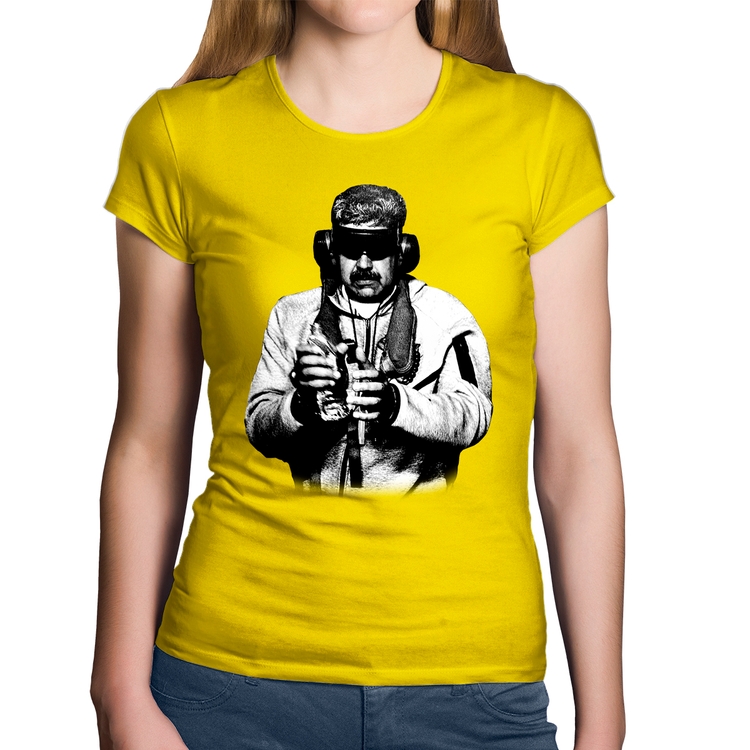 Baby Look Algodão Nicolás Maduro Preso - Amarela