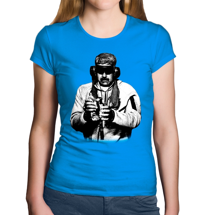 Baby Look Algodão Nicolás Maduro Preso - Azul