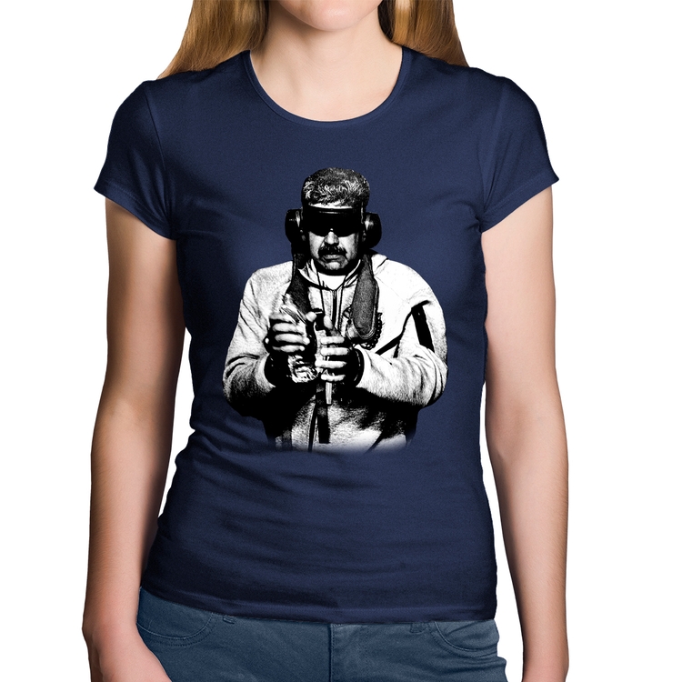 Baby Look Algodão Nicolás Maduro Preso - Marinho