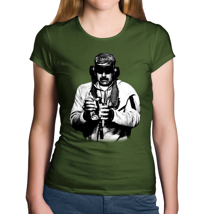 Baby Look Algodão Nicolás Maduro Preso - Musgo