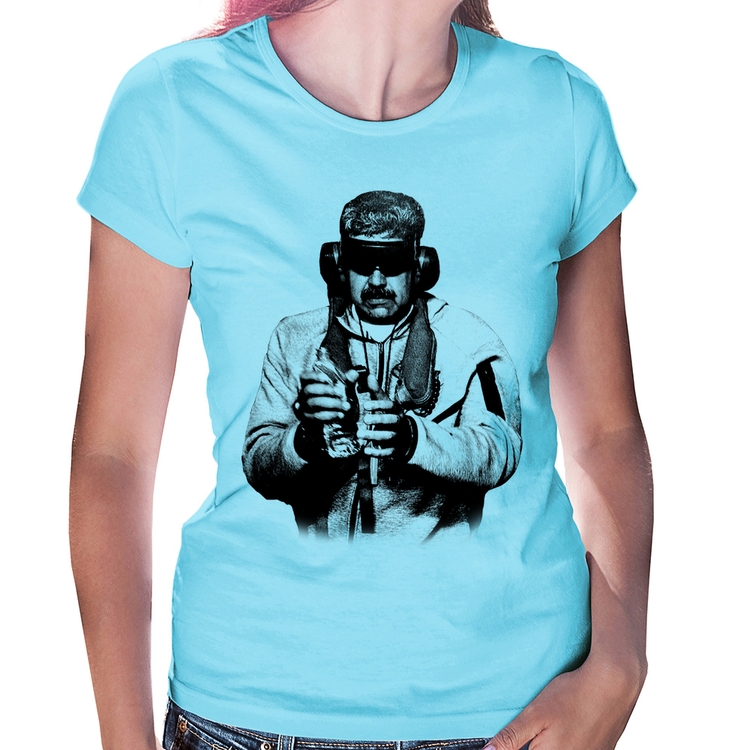 Baby Look Nicolás Maduro Preso - Azul Bebê