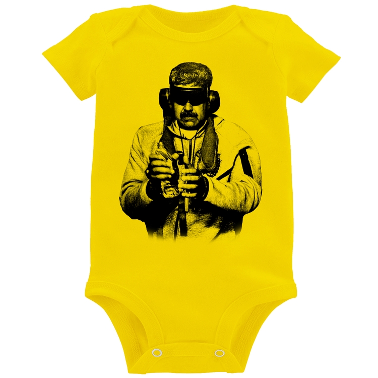 Body Bebê Nicolás Maduro Preso - Amarelo