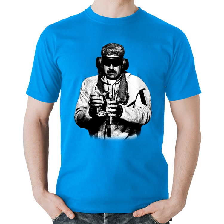 Camiseta Algodão Nicolás Maduro Preso - Azul