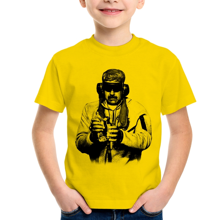 Camiseta Infantil Nicolás Maduro Preso - Amarela