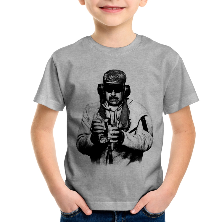 Camiseta Infantil Nicolás Maduro Preso - Cinza