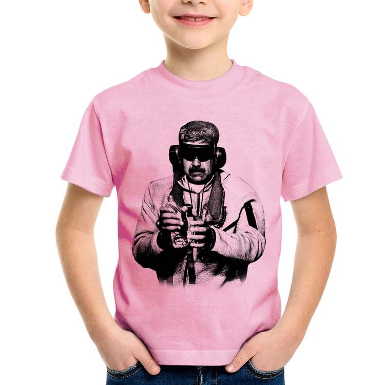 Camiseta Infantil Nicolás Maduro Preso - Rosa Bebê