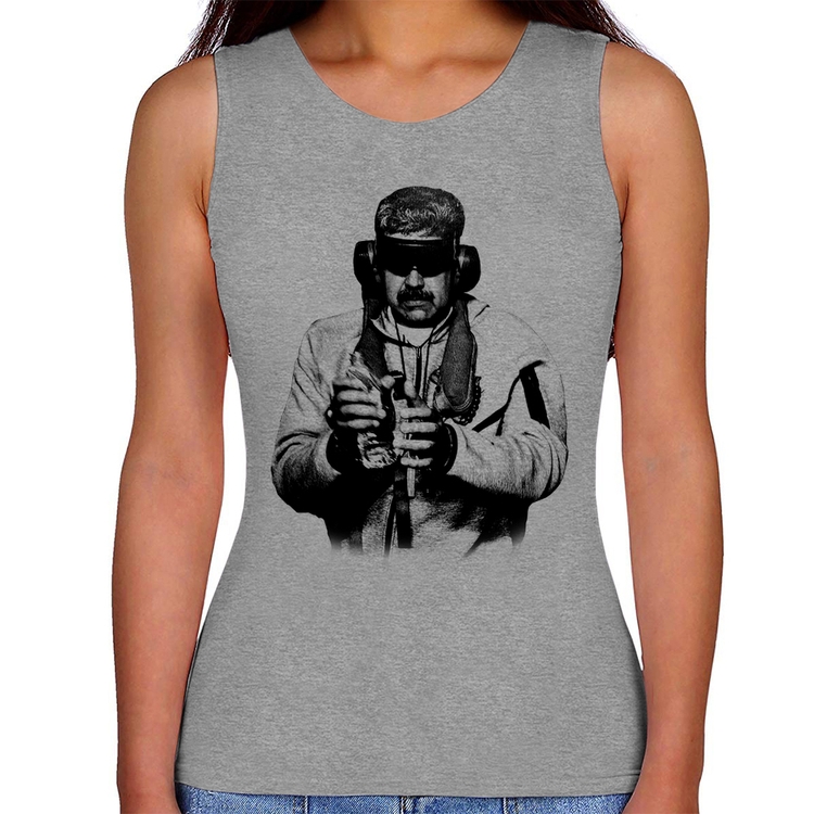 Regata Feminina Nicolás Maduro Preso - Cinza