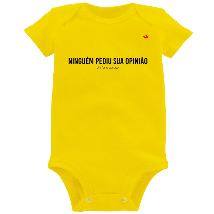 Body Bebê Ninguém pediu sua opinião - Amarelo