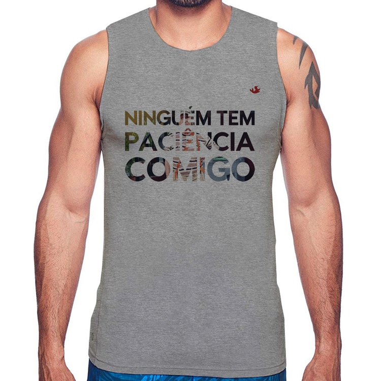 Regata Ninguém tem paciência comigo - Cinza