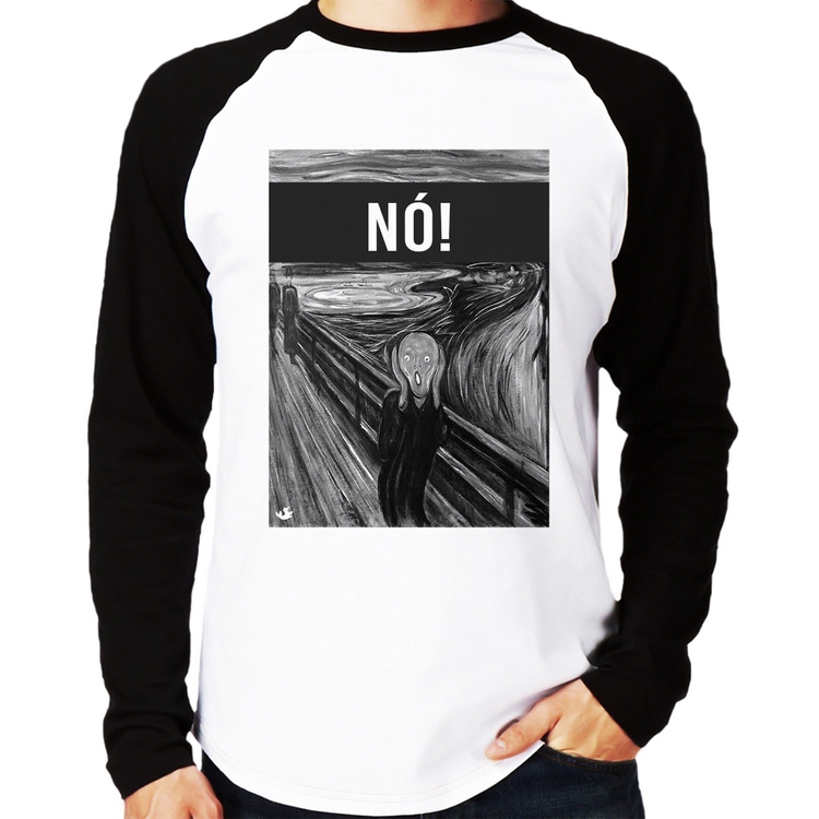 Camiseta Raglan NÓ! Manga Longa