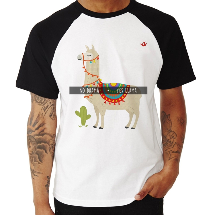 Camiseta Raglan No Drama Yes Llama
